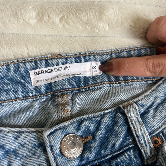 Garage Women's Low Rise Straight US00 Blue Denim Jeans - Picture 2 of 9